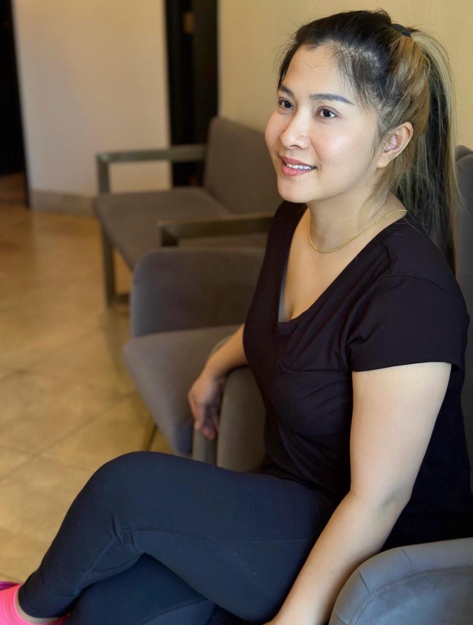 Leona in her massage studio
